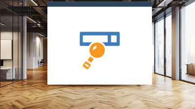 two colored Search concept vector icon. 2 color Search vector illustration. isolated blue and orange eps icon on white background. Wall mural