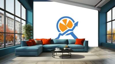 two colored seo Monitoring concept vector icon. 2 color seo Monitoring vector illustration. isolated blue and orange eps icon on white background. Wall mural