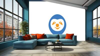 two colored Sloth concept vector icon. 2 color Sloth vector illustration. isolated blue and orange eps icon on white background. Wall mural