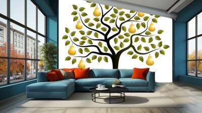 golden pear tree Wall mural