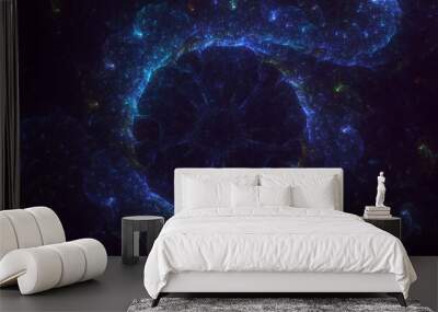 3D rendering abstract circle light background Wall mural