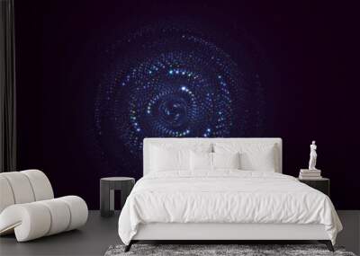 3D rendering abstract circle light background Wall mural