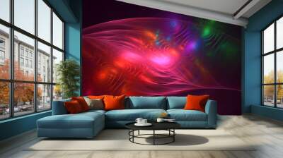 3D rendering abstract circle light background Wall mural