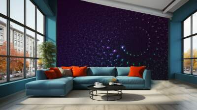 3D rendering abstract circle light background Wall mural