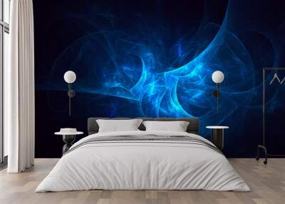 3D rendering abstract fractal light background Wall mural