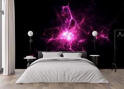 3D rendering abstract fractal light background Wall mural