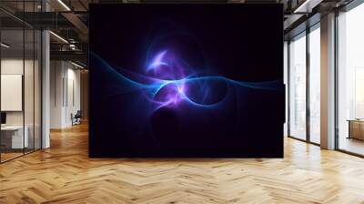 3D rendering abstract fractal light background Wall mural