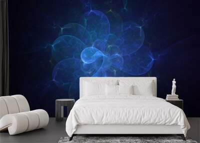 3D rendering abstract multicolor fractal light background Wall mural