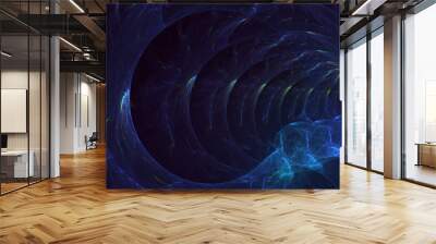 3D rendering abstract multicolor technology fractal light background Wall mural