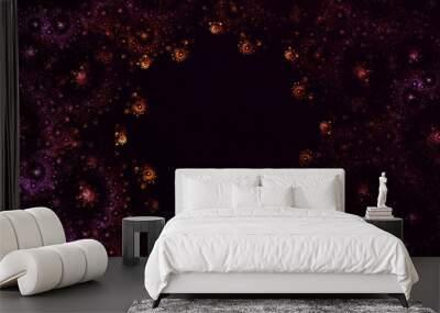 3D rendering abstract round light background Wall mural