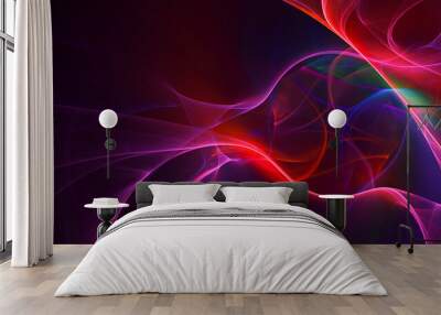 3D rendering abstract round light background Wall mural