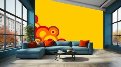 kreise-hintergrund gelb- circle background yellow Wall mural