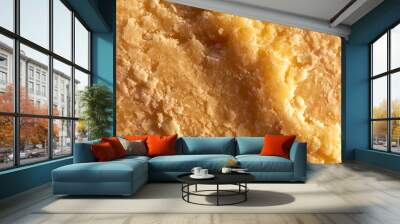 Italian Parmesan Cheese. cheese surface close-up. yellow abstract food background Wall mural