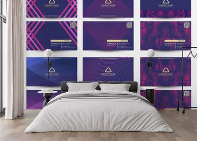 Business Cards purple Wall mural