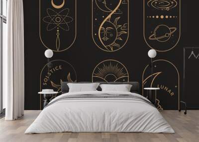 Celestial Magic Mystical and Esoteric Illustration Wall mural