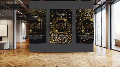 golden night club party poster Wall mural