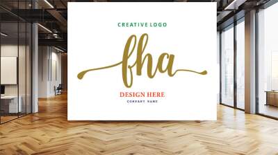 FHA lettering logo is simple, easy to understand and authoritative Wall mural