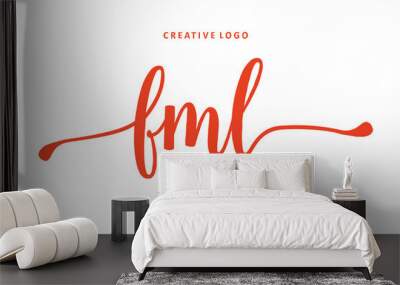 FML lettering logo is simple, easy to understand and authoritativePrint Wall mural