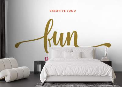 FUN lettering logo is simple, easy to understand and authoritativePrint Wall mural