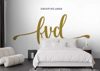 FVD lettering logo is simple, easy to understand and authoritativePrint Wall mural