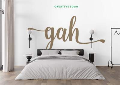 GAH lettering logo is simple, easy to understand and authoritative Wall mural