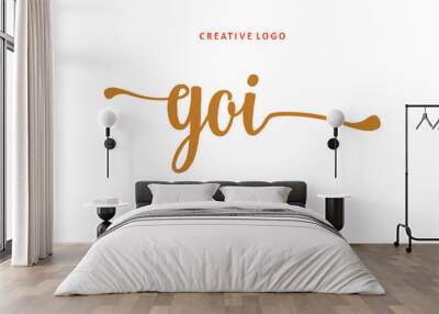 GOI lettering logo is simple, easy to understand and authoritative Wall mural