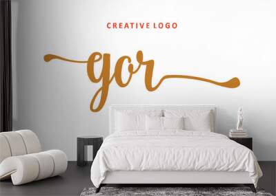 GOR lettering logo is simple, easy to understand and authoritative Wall mural