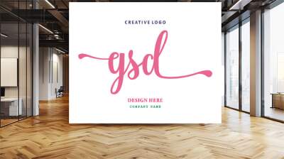 GSD lettering logo is simple, easy to understand and authoritative Wall mural