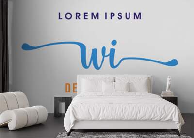 logo letter WI. simple, elegant, easy to understand and authoritative Wall mural