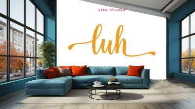 LUH  lettering logo is simple, easy to understand and authoritative Wall mural