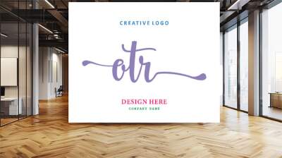 OTR lettering logo is simple, easy to understand and authoritative Wall mural