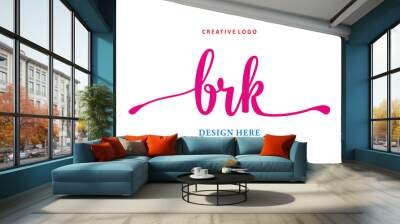 pharmacy logo composition of the letter BRK is simple, easy to understand and authoritative Wall mural