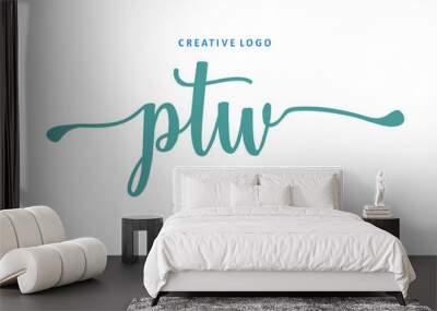 PTW lettering logo is simple, easy to understand and authoritative Wall mural