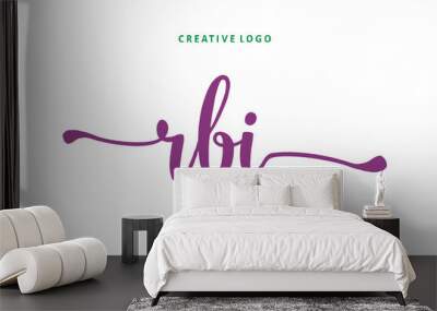 RBI lettering logo is simple, easy to understand and authoritative Wall mural