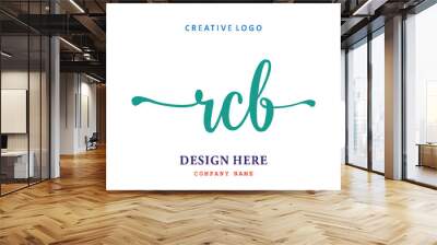 RCB lettering logo is simple, easy to understand and authoritative Wall mural