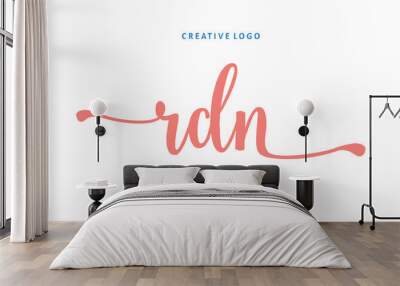 RDN lettering logo is simple, easy to understand and authoritative Wall mural