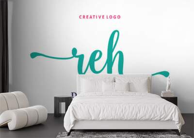 REH lettering logo is simple, easy to understand and authoritative Wall mural