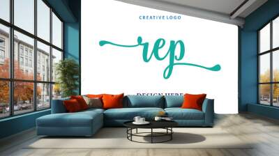 REP lettering logo is simple, easy to understand and authoritative Wall mural