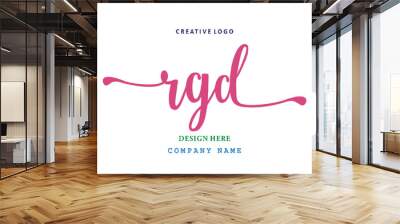 RGD lettering logo is simple, easy to understand and authoritative Wall mural