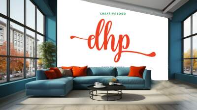 simple DHP lettering logo is easy to understand, simple and authoritative Wall mural