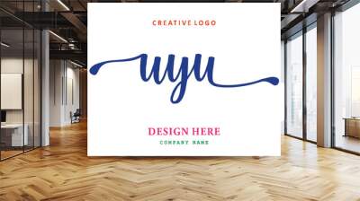 UYU lettering logo is simple, easy to understand and authoritative Wall mural