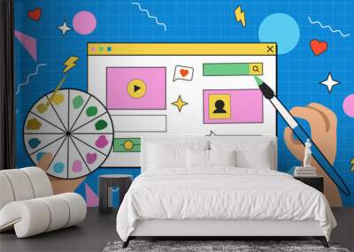 Web Design Modern Concept Illustration Wall mural