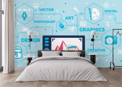 Graphic Design Concept Wall mural