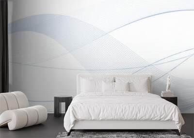 Modern Abstract Background. Abstract wave element for design. Wave with lines created using blend tool. Curved wavy line png  Wall mural