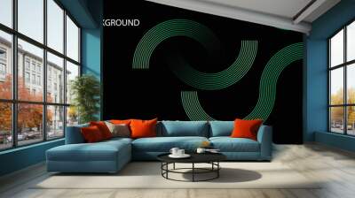 modern gradient template background. Trendy bright circle lines design. abstract glowing circle lines on dark background. Horizontal banner template. Suit for poster, cover, banner, brochure, website Wall mural