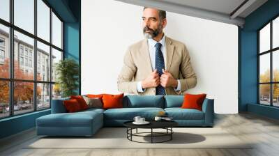 portret of bearded handsome businessman Wall mural