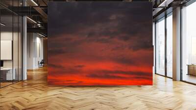 Red sky Wall mural