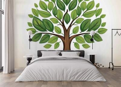 tree where a coffee bean grows vector logo Wall mural