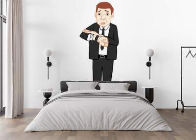 business man action vector Wall mural