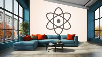 Icon Of Atom. Wall mural